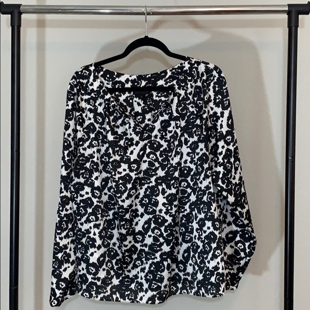 Black & White Print Blouse